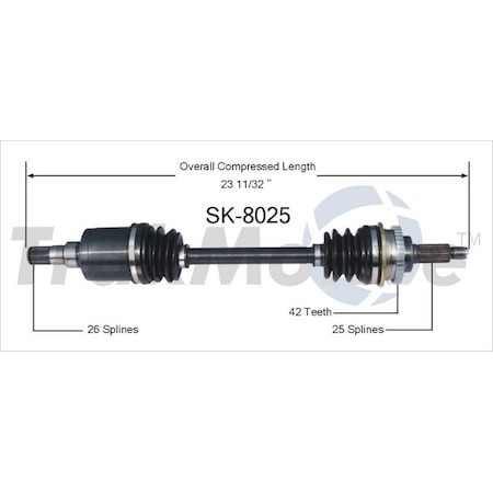 Surtrack Axle Cv Axle Shaft, Sk-8025 SK-8025